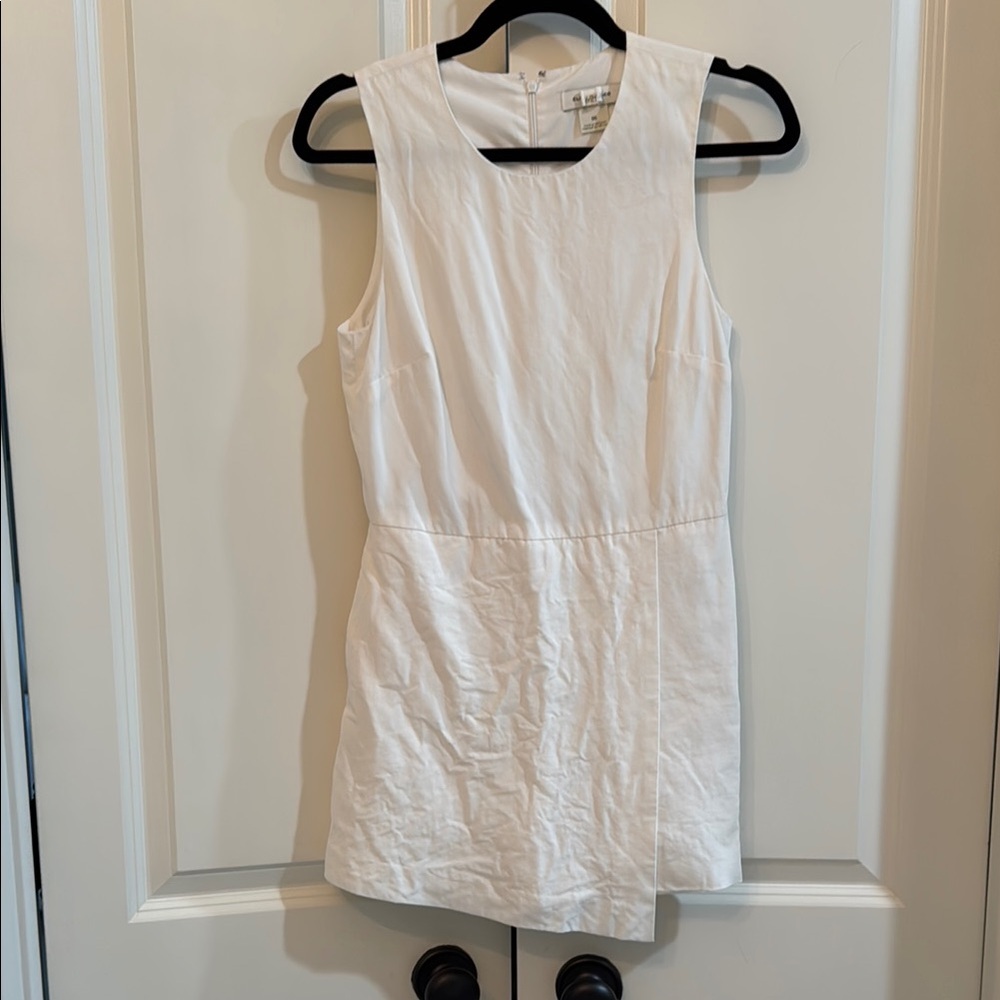 Sleeveless White Linen Romper